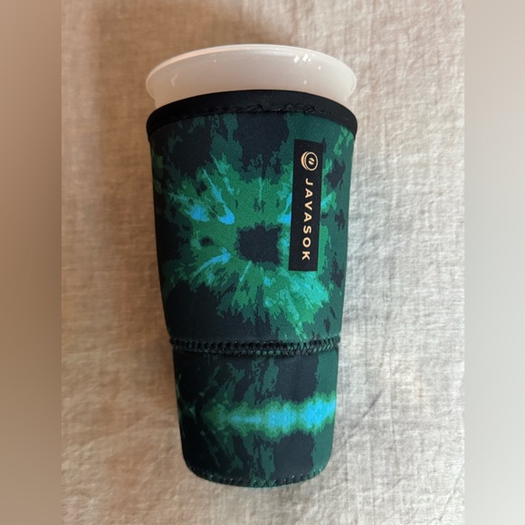 Large JAVASOK Green and Blue tye dye - Picture 1 of 4